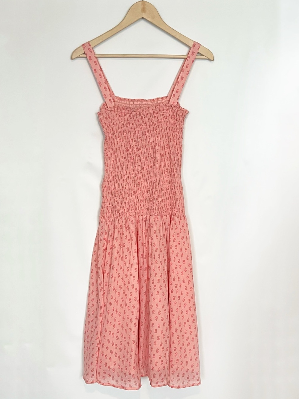 Hatch Evie Dress Pink Ditsy Floral Smocked Maternity Dress Small - Picture 4 of 7